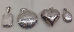 Four Various Sterling Silver Lady's Pendants