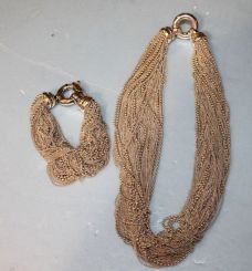 Silver Rope Necklace & Bracelet