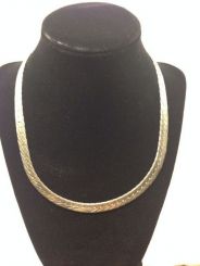 One sterling Silver lady's Omega and Herringbone chains. Total Weight of Chains 37.70 dwt