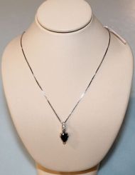 14K, 1.00 TCW and Sapphire Necklace