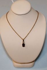 10K Mozambique Garnet Necklace