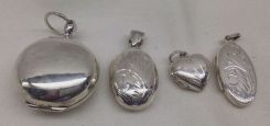 Four Various Sterling Silver Lady's Pendants