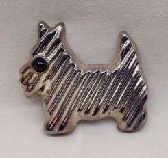 Ladies Sterling Silver Dog Pin/Brooch