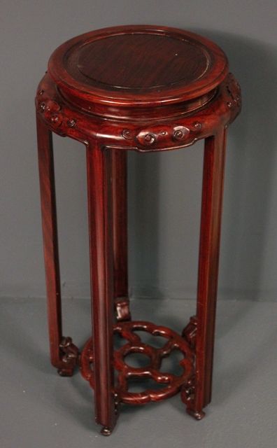 Shanghai Rosewood Carved Oriental Plant Stand