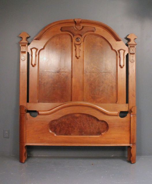 19th Century Walnut Victorian Bed