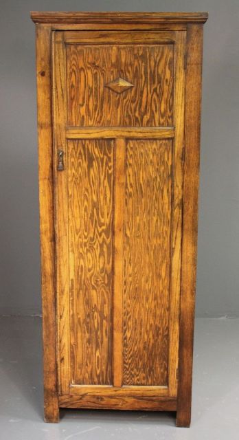 English Single Door Oak Wardrobe/Gun Cabinet