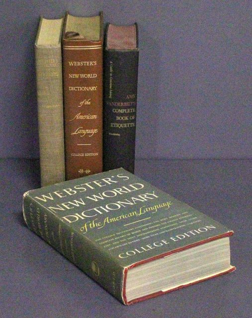 Set of Three Dictionaries and Etiquette Book