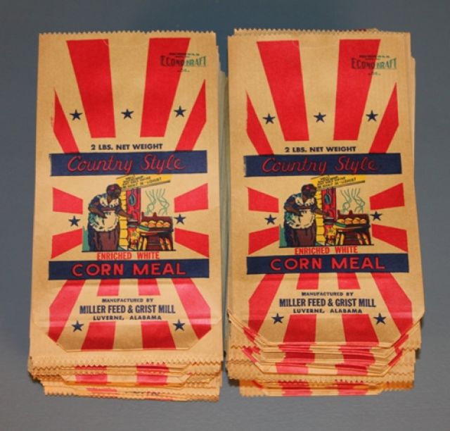 Miller Feed and Grist Mill Cornmeal Bags
