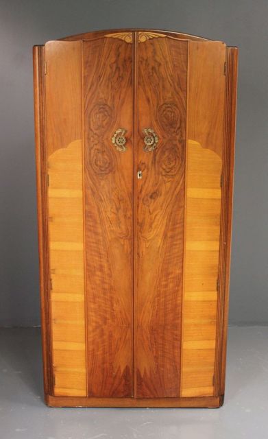 Two Door Walnut English Wardrobe