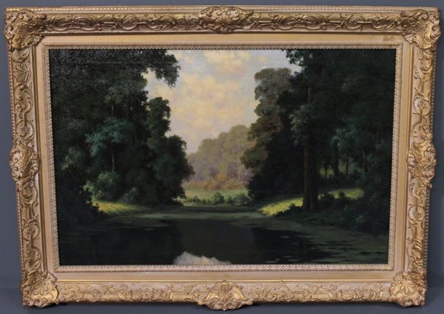 Late 19th Century Oil On Canvas of Landscape