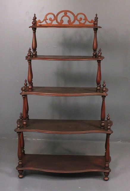 19th Century Walnut Etagere