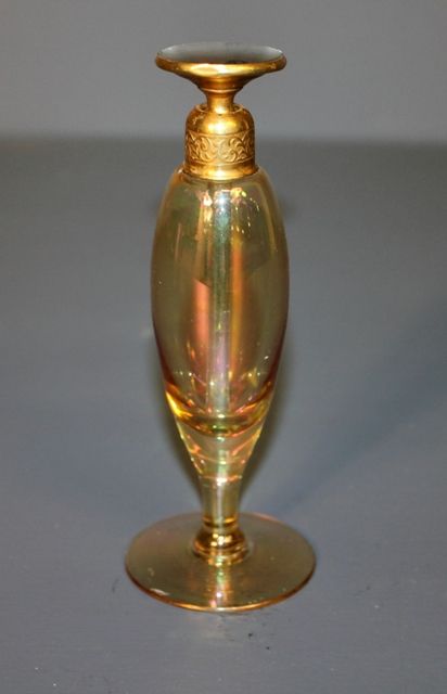 Antique Iridescent Gold Devilbiss Perfume Bottle