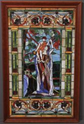 Stain Glass Window In Frame