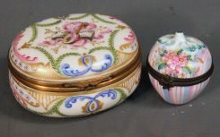 Two Limoge Trinket Boxes