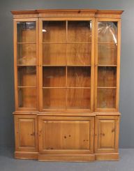 Contemporary Pine Bookcase/Display Cabinet