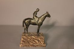 Bronze of Jockey on Horse