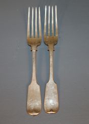 Two English Sterling Dinner Forks