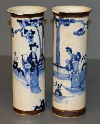 Pair of Early 20th Century Chinese Mantel Vases