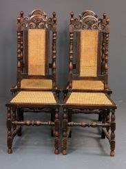 Set of Four English William and Mary Style Side Chairs