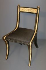 Painted Klismos Style Side Chair