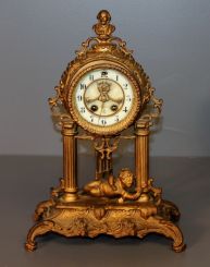 20th Century Brass Mantel Clock