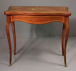 Early 19th Century Brass Inlay Card Table