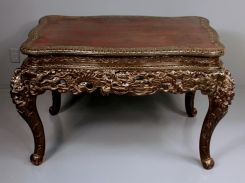 Early 20th Century Hand Carved Teakwood Table