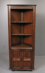 Contemporary Oak Corner Cabinet