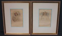 Pair of Etchings of Children