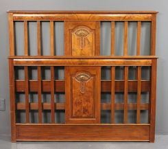 English Walnut Arts and Crafts Style Bed