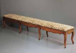 Walnut French Provincial Bench