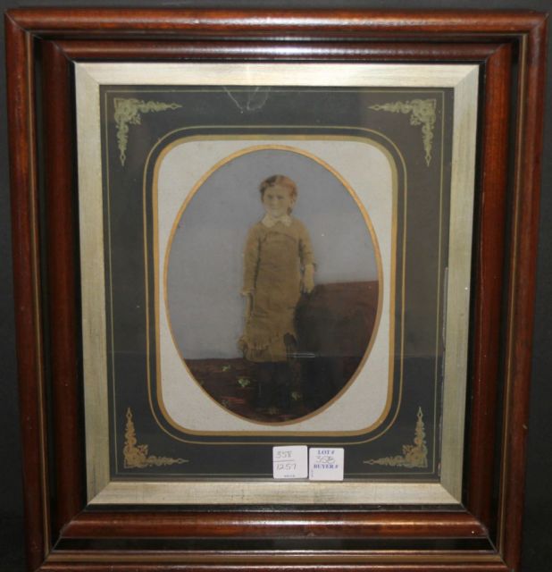 Large Victorian Tin Type of Young Girl