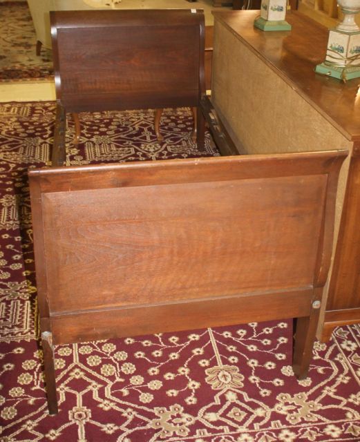 Single Mahogany Sleigh Bed