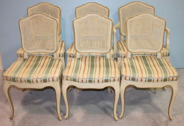 Set of Six French Provincial Chairs