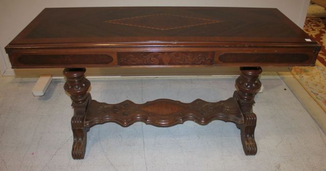 Inlaid Walnut Sofa Table