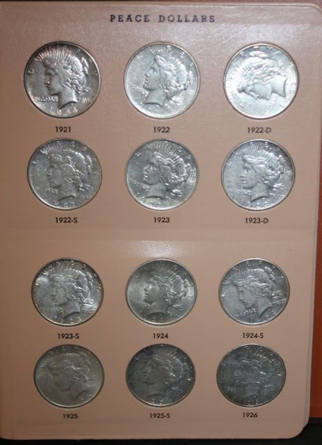 Album of Twenty-four Peace Dollar Coins