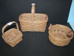 Group of Three Longaberger Baskets