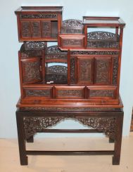 Ornate Carved Oriental Etagere