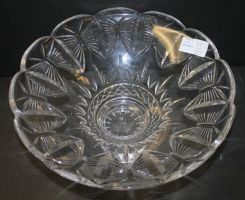 Large Crystal Butterfly Patterned Bowl