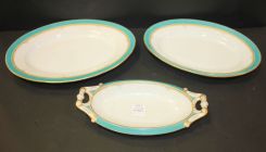 Two Old Paris Platters and Sauce Dish