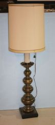 Very Large Brass Candle Form Lamp