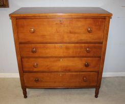 Mid 1800s Cherry Four Drawer Chest