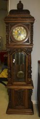 German Oak Tall Case Clock