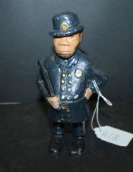 Antique Metal Police Officer Bank