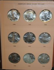 Album of Twenty-one American Eagle Silver Dollar Coins