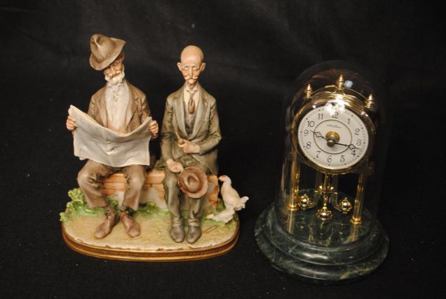  Porcelain Figurine & Clock