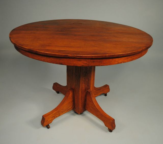 Mission style early 20th century Oak Breakfast Table