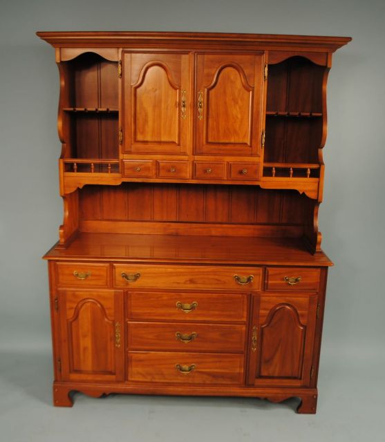 Contemporary Cherry Colonial Style Hutch