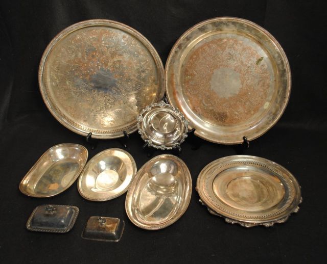 Group of Silverplate Trays