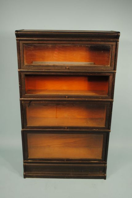 Four Section Oak Stacking Bookcase
